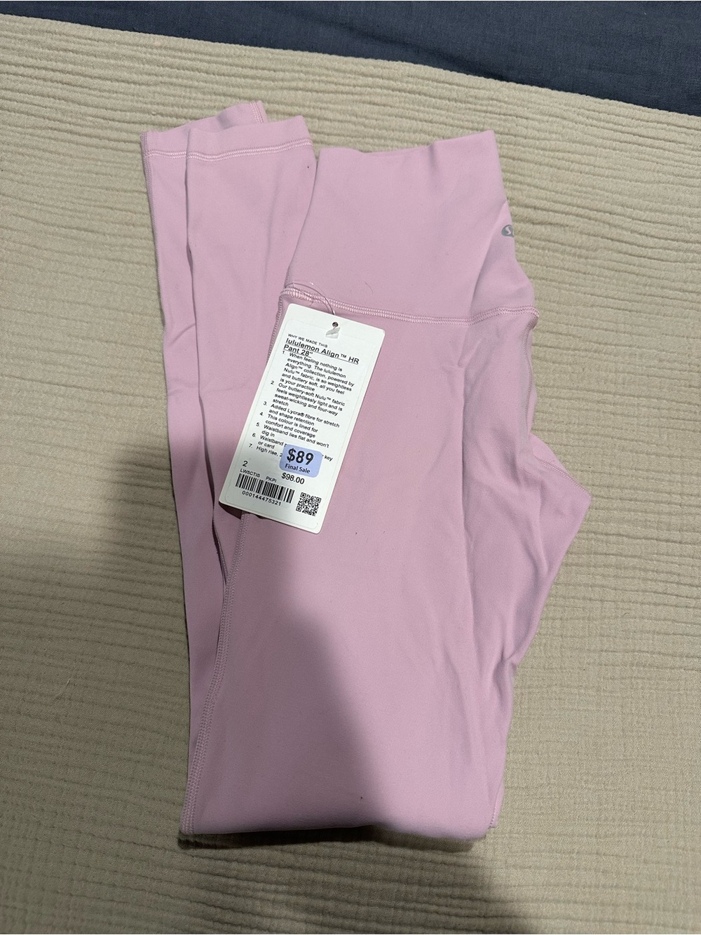 lululemon athletica Light Pink Women's Leggings